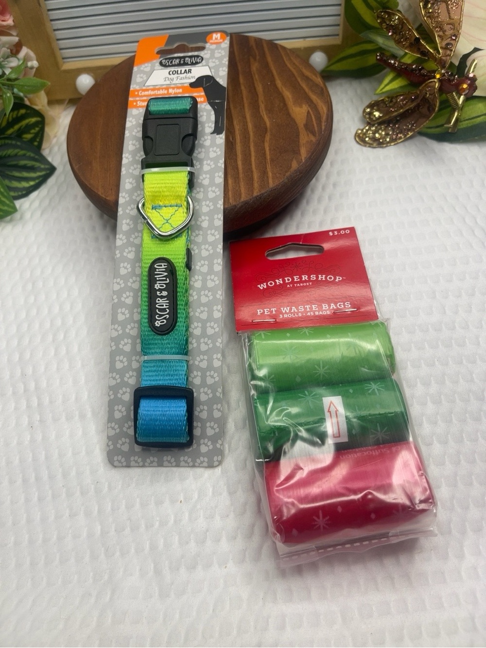 Oscar & Diva Green to Blue Ombre Nylon Dog Collar